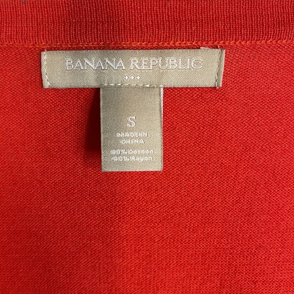 EUC- BANANA REPUBLIC ORANGE REDISH SOFT CARDIGAN SIZE SMALL - Picture 10 of 11